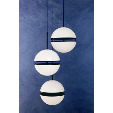 Three Ball Matt Black Pendant Light | Abira