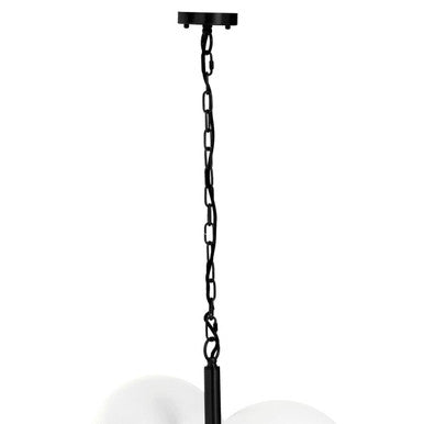 Four Ball Matt Black Pendant Light | Abira