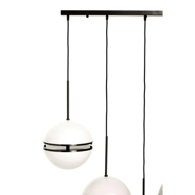 Five Ball Matt Black Pendant Light | Abira