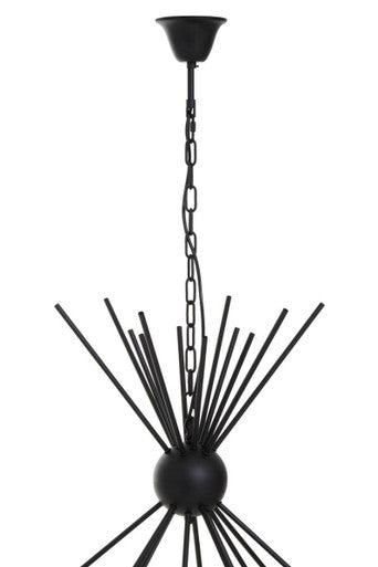 Matt Black 12 Bulb Statement Pendant Light | Yara