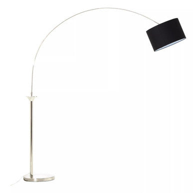 Satin Nickel Finish Metal Floor Lamp | Hubert