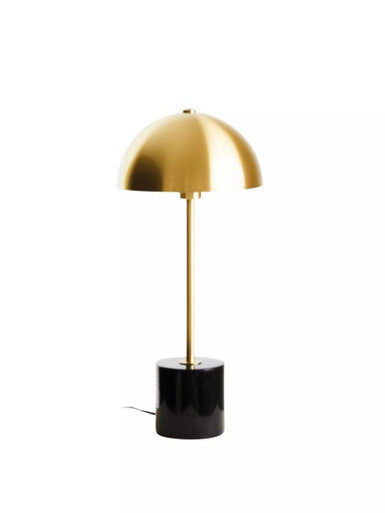 Murdoch Brushed Brass Table Lamp With Black Marble Base