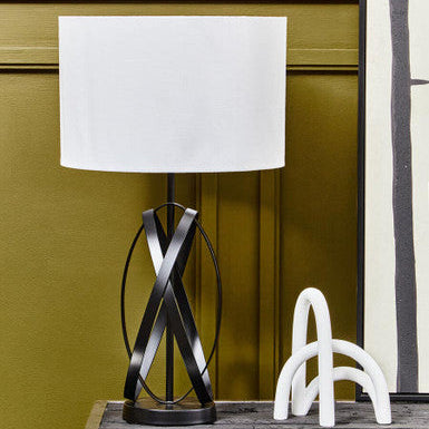 Black Cross Table Lamp | Zaina