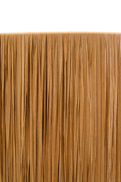 Natural Papier Mache Table Lamp with Natural Raffia Shade | Carta