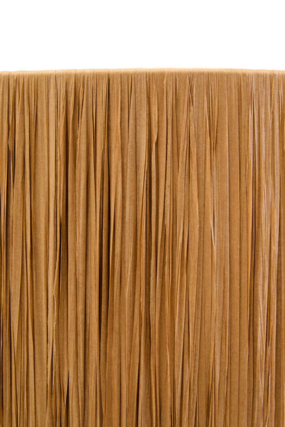 Natural Papier Mache Table Lamp with Natural Raffia Shade | Carta