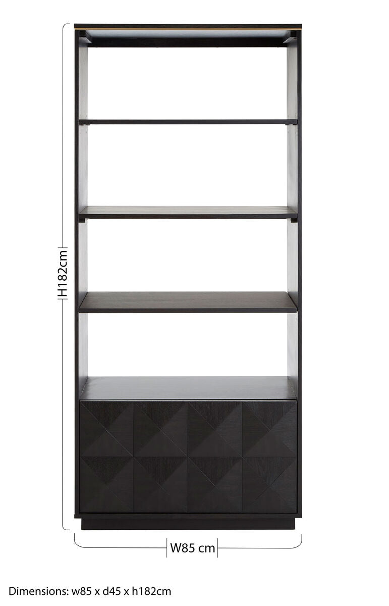Oak Veneer Shelf Unit | Diamond