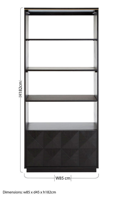 Oak Veneer Shelf Unit | Diamond