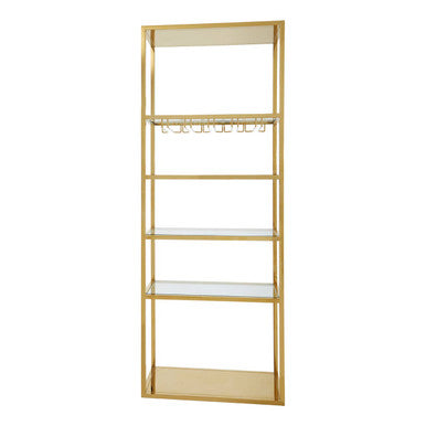 Gold Bar Shelf Unit with Glass Rack | Piermount