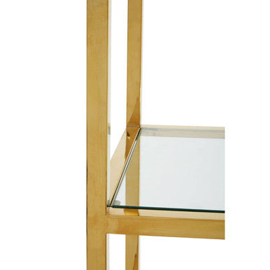 Gold Bar Shelf Unit with Glass Rack | Piermount