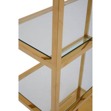 Gold Bar Shelf Unit with Glass Rack | Piermount