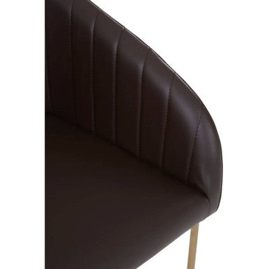 Brown Faux Leather Dining Chair | Delta