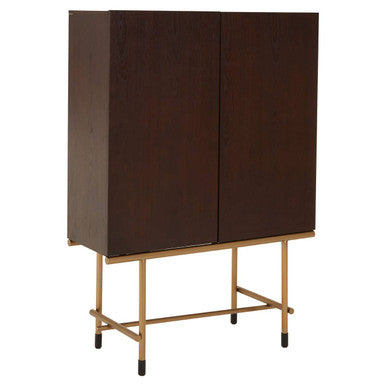 Walnut Veneer Drinks Cabinet | Delta