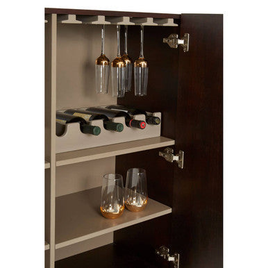 Walnut Veneer Drinks Cabinet | Delta