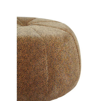 Manhattan Leopard Brown Velvet Print Pouffe