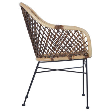Manado Natural Rattan Chair With Open Weave Design
