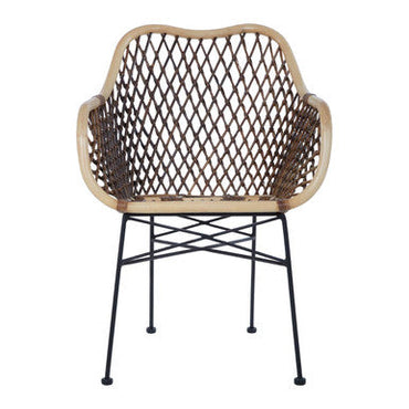 Manado Natural Rattan Chair With Open Weave Design