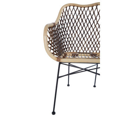 Manado Natural Rattan Chair With Open Weave Design