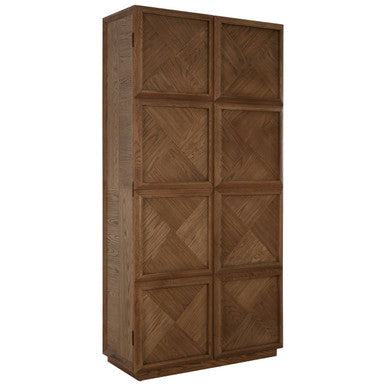 Natural Oak Wood Tall Cabinet | Salvar