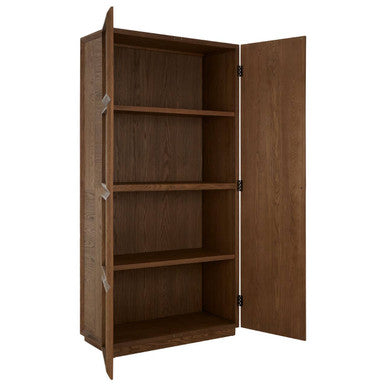 Natural Oak Wood Tall Cabinet | Salvar