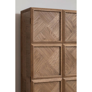 Natural Oak Wood Tall Cabinet | Salvar