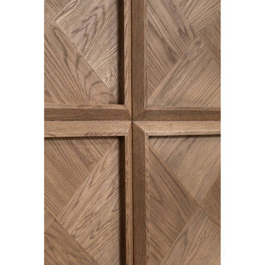 Natural Oak Wood Tall Cabinet | Salvar