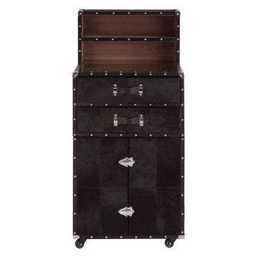 Hair on Leather Drinks Cabinet | Kensington Townhouse