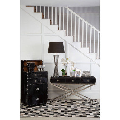 Hair on Leather Drinks Cabinet | Kensington Townhouse