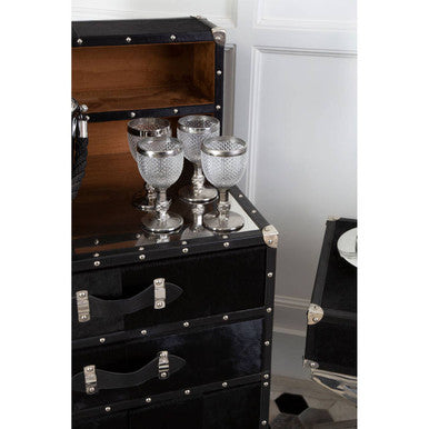 Hair on Leather Drinks Cabinet | Kensington Townhouse