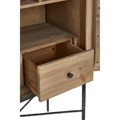 Two Door Elm Wood Wine Cabinet | Milan