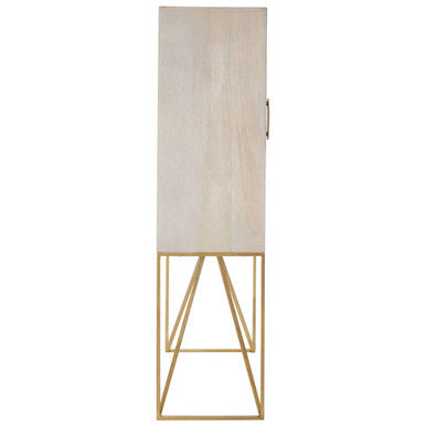 White Wash Mango Wood Cabinet | Sadras