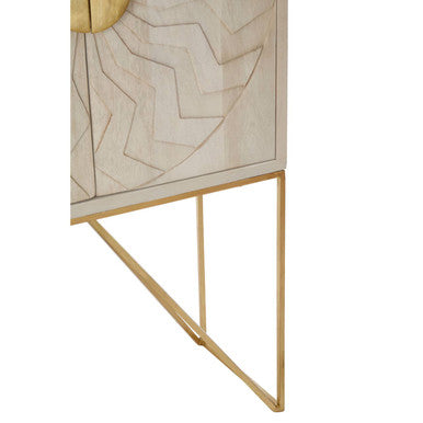 White Wash Mango Wood Cabinet | Sadras
