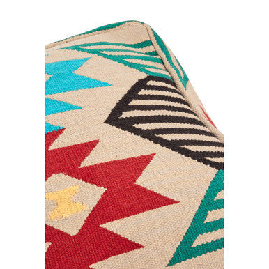 Cefena Multicolour Fabric Pouffe