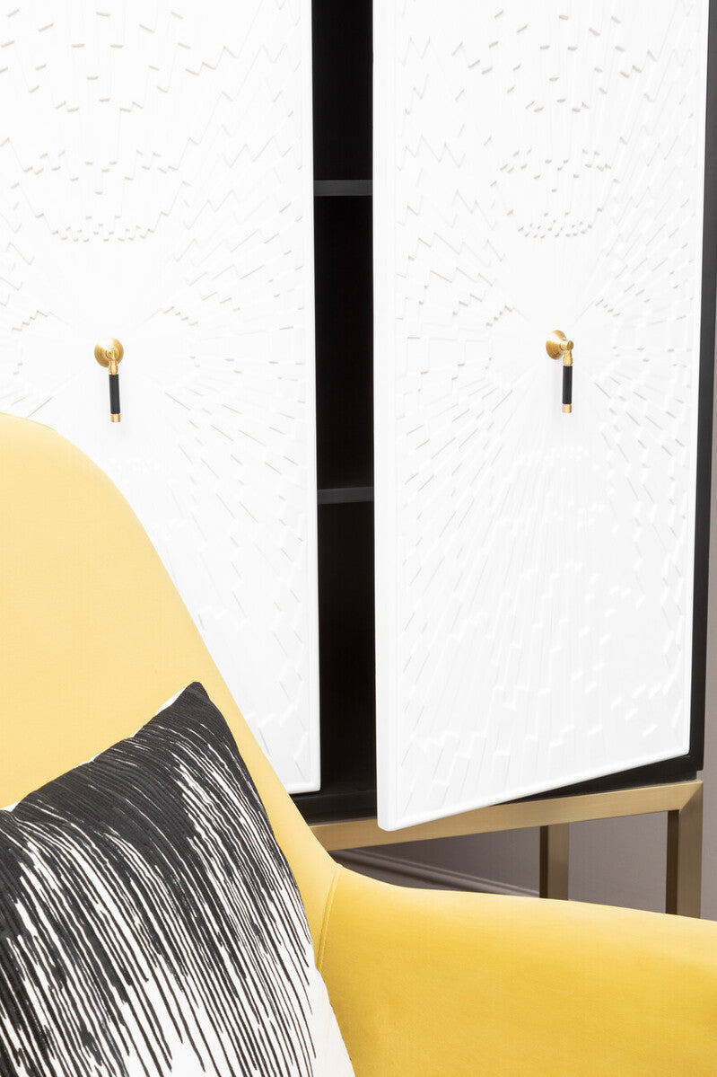 Black and White Two Door Cabinet | Dumas