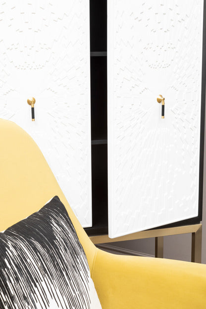 Black and White Two Door Cabinet | Dumas