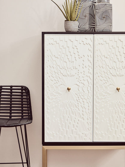 Black and White Two Door Cabinet | Dumas