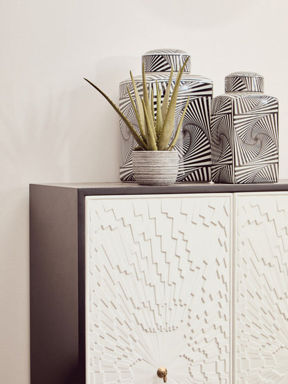 Black and White Two Door Cabinet | Dumas