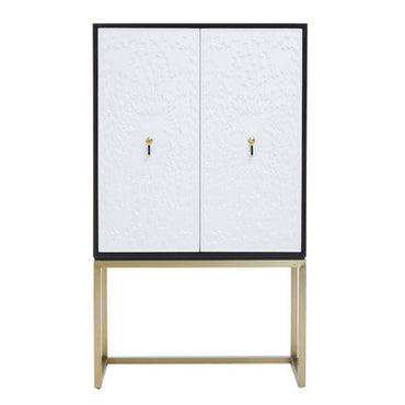 Black and White Two Door Cabinet | Dumas