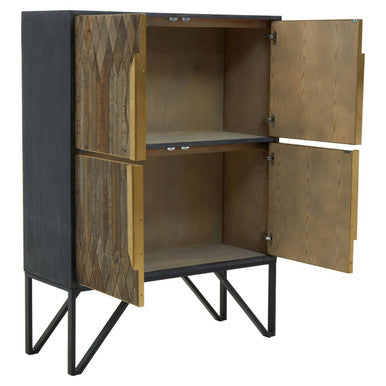 Textured Wooden Cabinet | Zarina