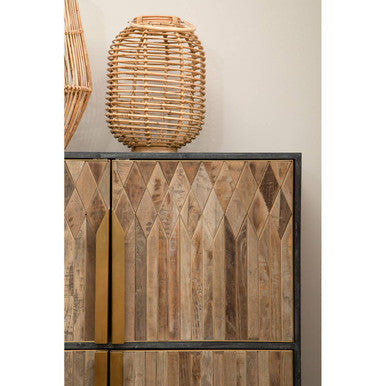 Textured Wooden Cabinet | Zarina