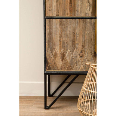 Textured Wooden Cabinet | Zarina