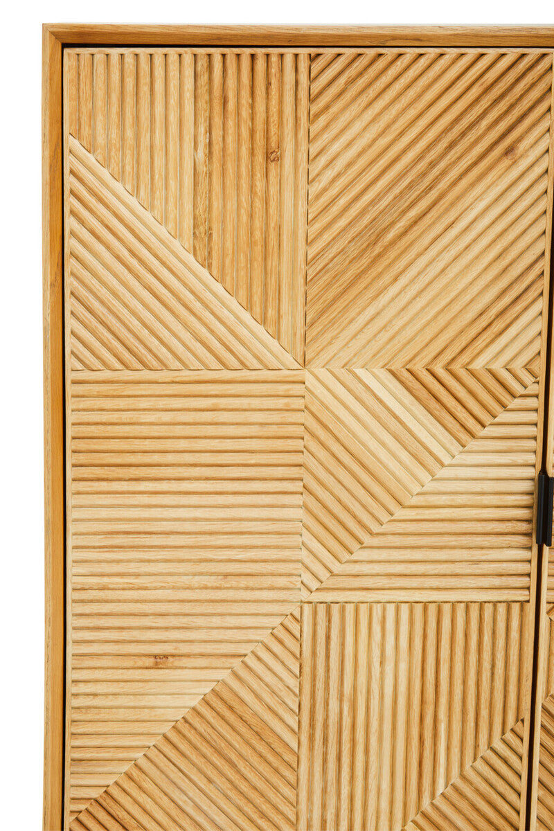 Natural Finish Cabinet with Drawers | Jakara