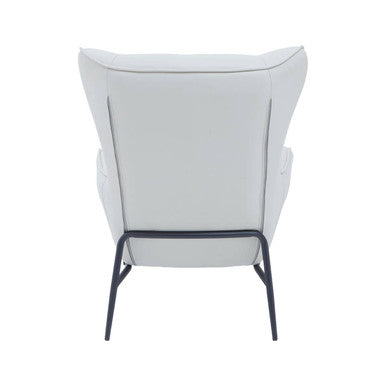 Kaiko Stone Faux Leather Wingback Armchair and Footstool