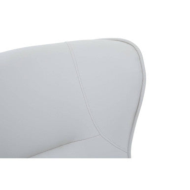 Kaiko Stone Faux Leather Wingback Armchair and Footstool