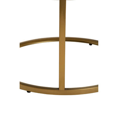 Alana Gold Finish and Tinted Glass Set of 2 Nesting Coffee Tables