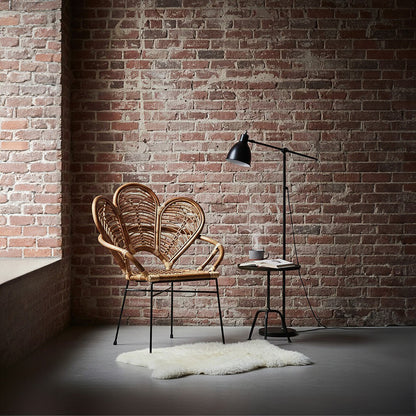 Manado Natural Rattan Armchair with Petal Design Backrest