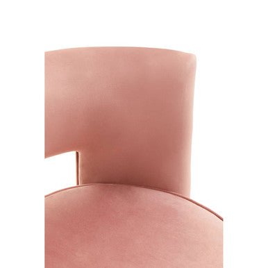 Yasmeen Pink Velvet Swivel Chair with Button Tufting