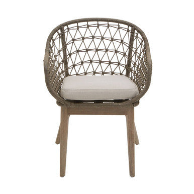 Opus Grey Rope Chair with Woven Rope Seat