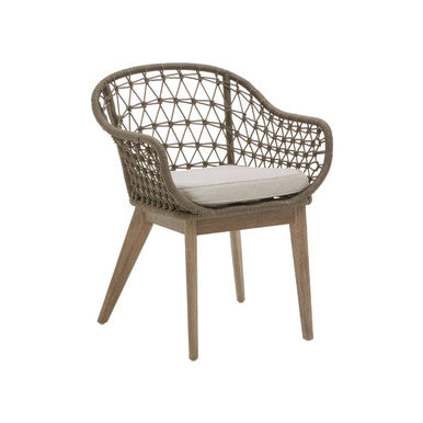 Opus Grey Rope Chair with Woven Rope Seat