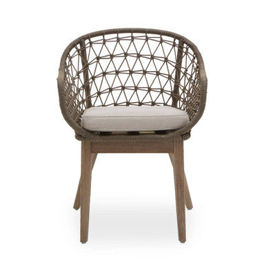 Opus Grey Rope Chair with Woven Rope Seat