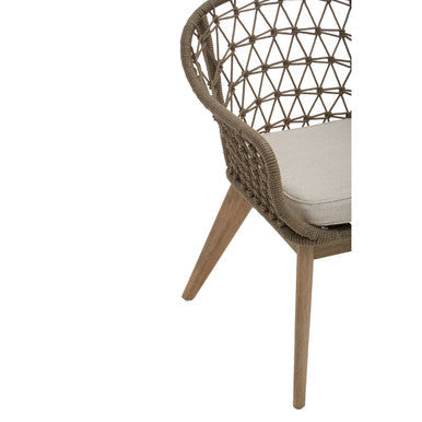 Opus Grey Rope Chair with Woven Rope Seat